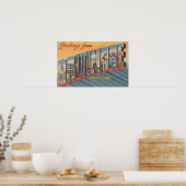 Baltimore, Maryland - Große Buchstabenszenen 2 Poster (Küche)