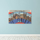 Baltimore, Maryland - Große Buchstabenszenen 3 Leinwanddruck (Insitu (Holzboden))