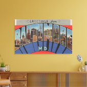 Baltimore, Maryland - Große Buchstabenszenen 3 Leinwanddruck (Insitu (Wohnzimmer))