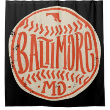 Baltimore Maryland HandGezeichnet Baseball Typogra