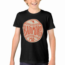 Baltimore Maryland Handgezeichnete Baseball-Typogr