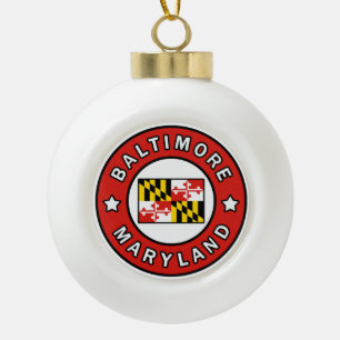 Baltimore Maryland Keramik Kugel-Ornament