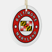 Baltimore Maryland Keramik Ornament (Rechts)