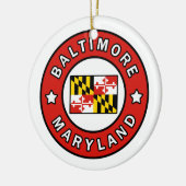 Baltimore Maryland Keramik Ornament (Links)