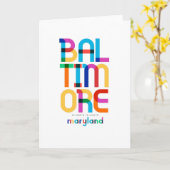 Baltimore Maryland Mitte Jahrhundert, Pop Art, Karte (Gelbe Blume)