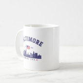 Baltimore Maryland Modern Skyline city Kaffeetasse (Vorderseite Links)