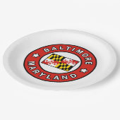 Baltimore Maryland Pappteller (Schrägansicht)