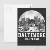 Baltimore Maryland Postkarte (Vorne/Hinten)