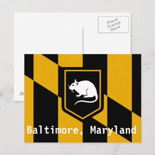 Baltimore Maryland Postkarte (Vorne/Hinten)