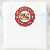 Baltimore Maryland Quadratischer Aufkleber (Tasche)