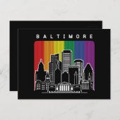 Baltimore Maryland Rainbow Flag LGBT Pride Postkarte (Vorne/Hinten)