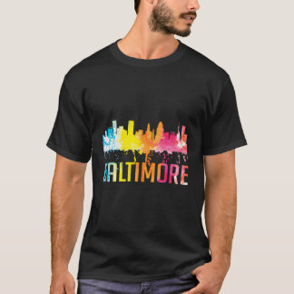 Baltimore Maryland Retro Wasserfarbe Skyline Art s T-Shirt