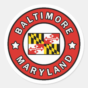 Baltimore Maryland Runder Aufkleber