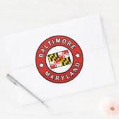 Baltimore Maryland Runder Aufkleber (Umschlag)
