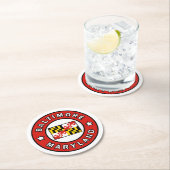 Baltimore Maryland Runder Pappuntersetzer (Vor Ort)