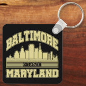 Baltimore, Maryland Schlüsselanhänger (Rückseite)