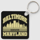 Baltimore, Maryland Schlüsselanhänger (Rückseite)