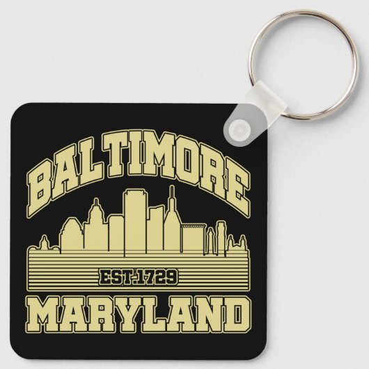 Baltimore, Maryland Schlüsselanhänger (Rückseite)