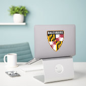 Baltimore Maryland Shield Aufkleber (Laptop auf Schreibtisch)