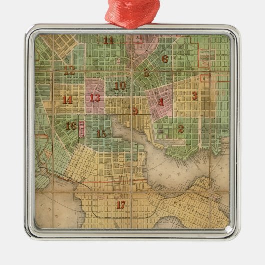 Baltimore, Maryland Silbernes Ornament (Vorne)