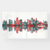 Baltimore Maryland skyline Banner (Horizontal)