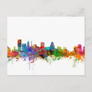 Baltimore Maryland Skyline Postkarte
