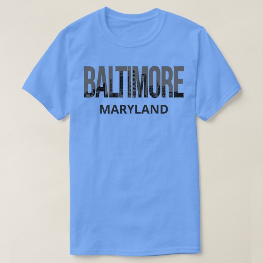 Baltimore Maryland Skyline Pride I T-Shirt (Design vorne)