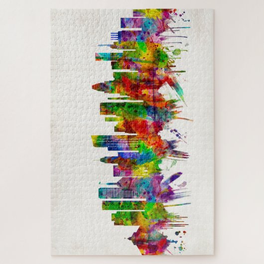 Baltimore Maryland Skyline Puzzle (Vertikal)