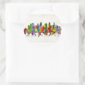 Baltimore Maryland Skyline Runder Aufkleber (Tasche)