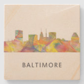 Baltimore, Maryland Skyline Untersetzer (Vorderseite)