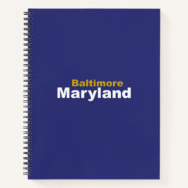 Baltimore, Maryland Spiral Notebook Notizblock