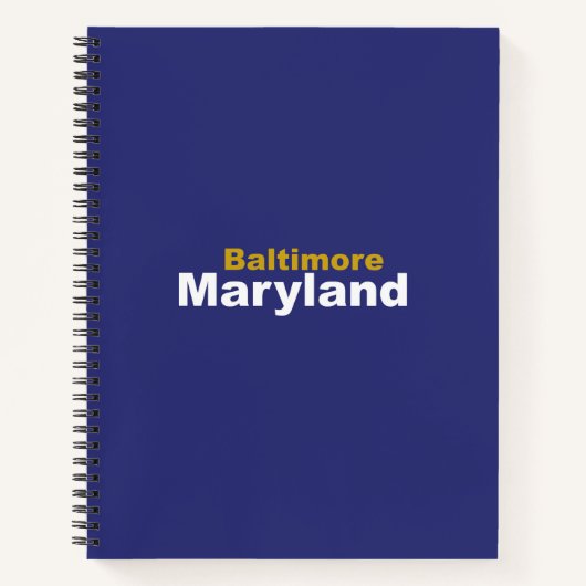 Baltimore, Maryland Spiral Notebook Notizblock (Vorderseite)