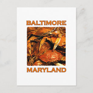 Baltimore Maryland Steamed Crabs Logo Postkarte