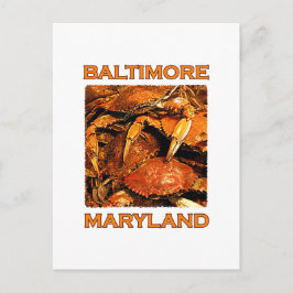 Baltimore Maryland Steamed Crabs Logo Postkarte