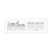 Baltimore, Maryland Stylized Skyline | (Vorne)