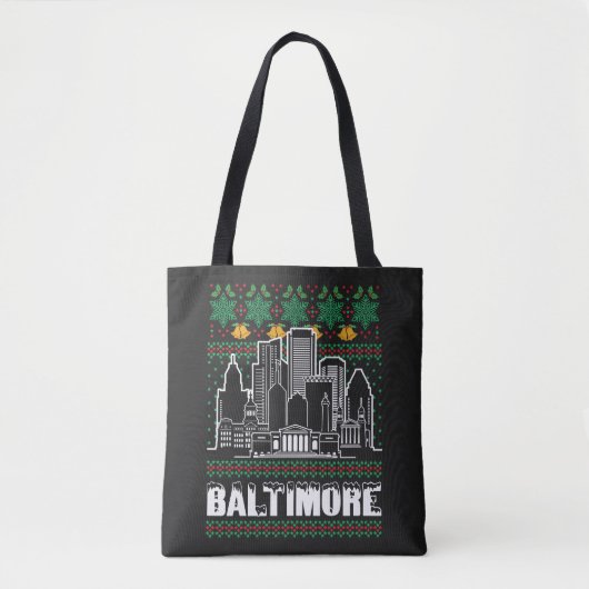 Baltimore Maryland Ugly Christmas Tasche (Vorderseite)
