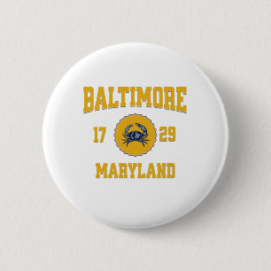 Baltimore Maryland Uni University Style Button