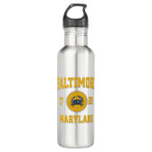 Baltimore Maryland Uni University Style Edelstahlflasche (Vorderseite)
