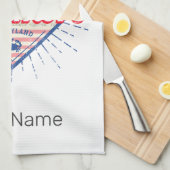 Baltimore Maryland United Staaten Skyline Vintag Geschirrtuch (Viertel Falte)