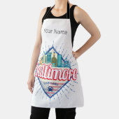 Baltimore Maryland United Staaten Skyline Vintag Schürze (InSitu)