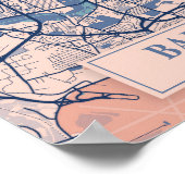 Baltimore Maryland USA Breezy City Map Travel Poster (Ecke)