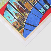 Baltimore Maryland Vintag Large Letter Postcard Seidenpapier (Ausschnitt)