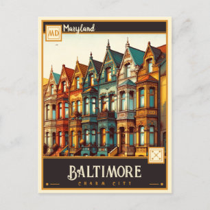 Baltimore, Maryland Vintage Postkarte