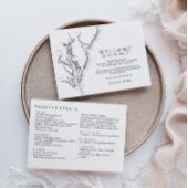 Baltimore Maryland Wedding Welcome Itinerary Dankeskarte
