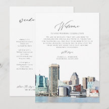 BALTIMORE MARYLAND Welcome Letter Timeline Card