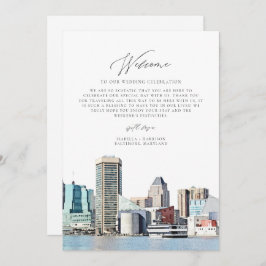 BALTIMORE MARYLAND Welcome Letter Timeline Card Einladung