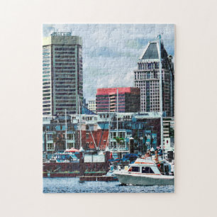 Baltimore MD - Baltimore Skyline am Charles River Puzzle