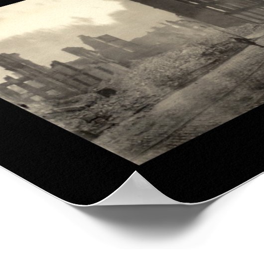 Baltimore MD Big Fire Foto 1904 Poster (Ecke)