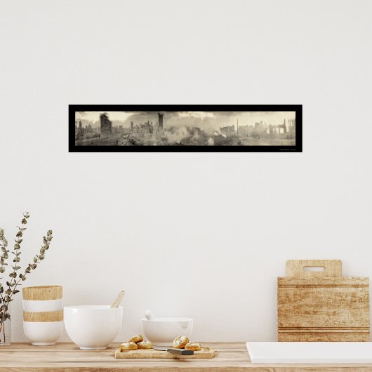 Baltimore MD Big Fire Foto 1904 Poster (Küche)