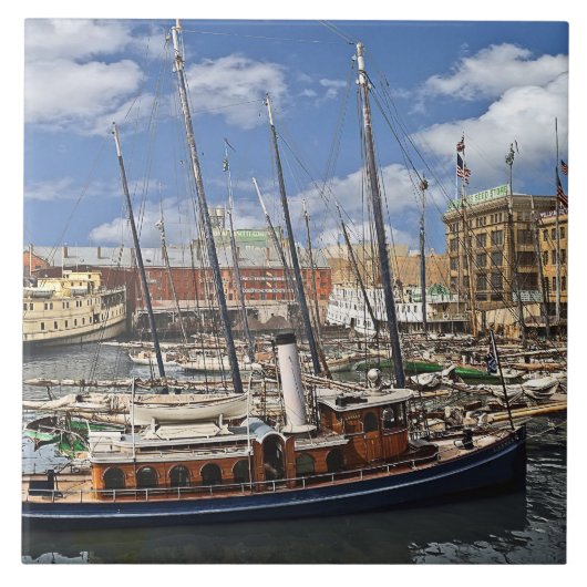 Baltimore, MD – der Schlepper Lannan c1905 Fliese (Vorderseite)